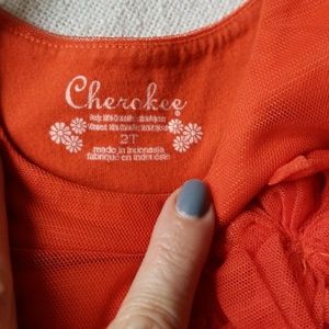 Cherokee Dresses - Orange hombre ruffle 2T dress Cherokee Dresses - Orange hombre ruffle 2T dress